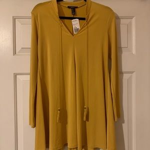 Mustard Yellow / Gold Swing Dress